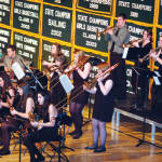 BIG BAND SOUND from Fryeburg Academyâ€™s Big Band seen here performing at the Division II State Jazz Combo championships held last Friday, March 18, at Mount Desert Island.