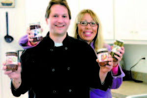 PICKLES & THINGS of Fryeburg offers a variety of jams, jellies, salsa and barbecue sauces that are made with all natural ingredients, no preservatives and are gluten free. Chris Baker (right), known as the Pickle Lady, and longtime chef Richard Cox are gearing up for another busy season. (Rivet Photo)