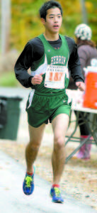 Race winner Makoto Watanabe, 18, of Hebron.