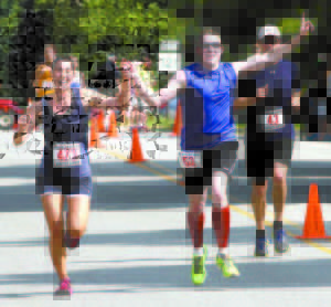 Jill Johnson of South Grafton, Mass. (#473), MacGregor Sargent of South Portland (#52) and Philip Whaling of Severna Park, Md. (#43)