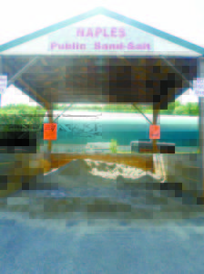 STUDIES WERE NEVER CONCLUSIVE as to whether or not the Naples Sand Shed was responsible for salt found in a nearby private drinking well. (De Busk Photo)