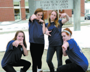 ULTIMATE FRISBEE players (left to right) Sydney Andreoli, Abby Davis, Erin Friberg and Bridget Bailey.