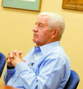 Harrison Selectman Richard Sykes challenged decisions made by Town Manager George â€œBudâ€ Finch at the May 14 meeting. 