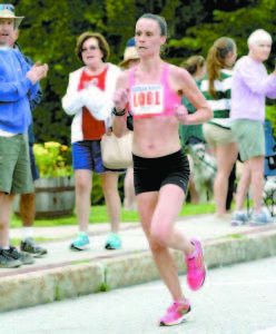 First lady, Erin Flynn, 36 of Newton, Mass. in 23:31.