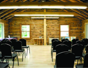 The 50-seat conference room of LEAâ€™s new Maine Lake Science Center. (Photo by Bridie McGreavy)  