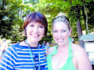 CAMPING BOND — Wendy Ross and her daughter Tracy Spalsbury are among the alumni who spent the weekend of Aug. 7 – 9 at Camp Arcadia, the girls’ camp located along Pleasant Lake in Otisfield. (De Busk Photo)