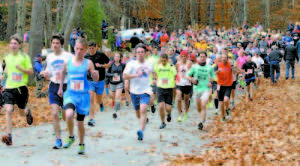 Off and running at the Moose Pond Half Marathon and 5K races. (Rivet Photos)
