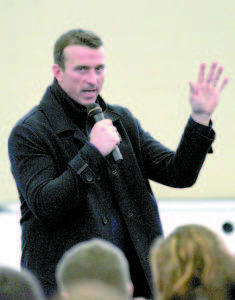 CHRIS HERREN, a former Boston Celtic and college basketball phenom, spoke to local high school students about his fall from sports grace due to drug addiction. (Rivet Photo) Startling Facts â€œMaine leads the nation in rate of long-term opiate prescriptions,â€ â€” Portland Press Herald headline, 2014. Maine deaths from heroin have increased from seven in 2011 to 57 in 2014, a dramatic and troubling trend. The number of arrests for heroin, which had been stable for several years, rose from 40 arrests in 2010 to 103 in 2013. 13.9% of Oxford County high school students self-reported being drunk or high while at school in the past 12 months (in 2015). Maine Drug Enforcement Agency handled 56 meth lab incidents in 2015. 