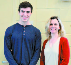 PRINCIPAL'S AWARD recipient Matthew Boucher (left) is pictured with FA's Head of School, Erin Mayo. (Photo by Lakyn Osgood)